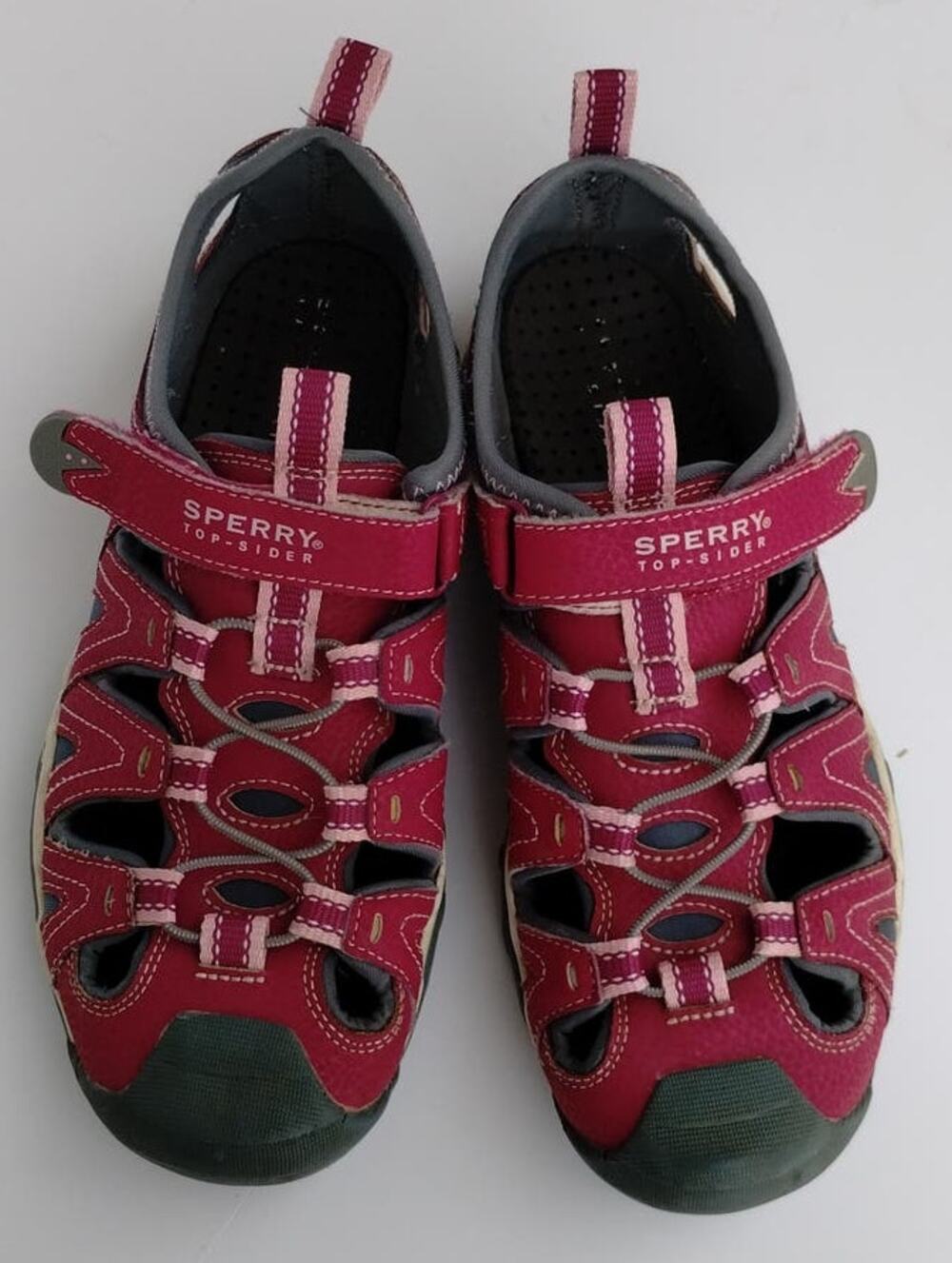 Sperry Top-Sider Girls Wet Tech Fish Water Sandals Raspberry Pink Size 5 Leather
